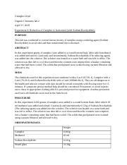 Ochem 2 Exp 8 Docx Uzuegbu Lloyd Organic Chemistry Lab 2 April 3rd