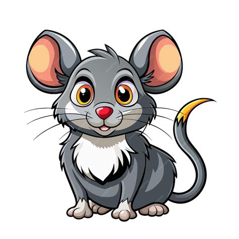 Premium Vector Cute Mouse Animal Cartoon Style On White Background