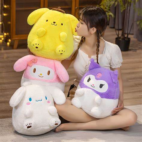 Soft Cuddly Cinnamoroll Pom Pom Purin Plush Toy Lovely Stuffed Anime