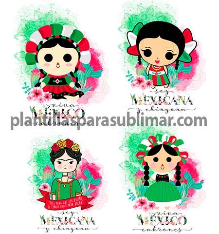 Mu Ecas Mexicanas Png Fiestas Patrias Plantillas Para Sublimar 42966