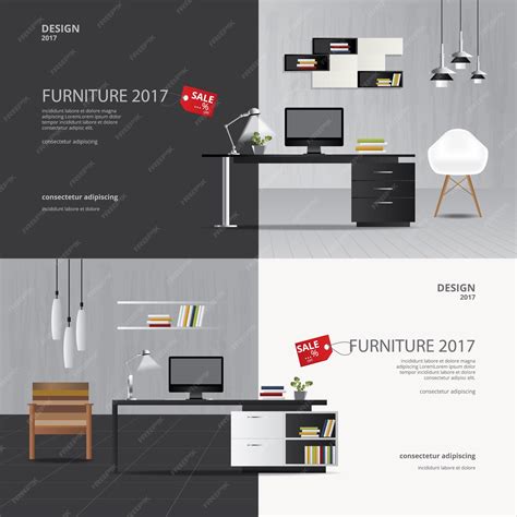 Premium Vector 2 Banner Furniture Sale Design Template Vector