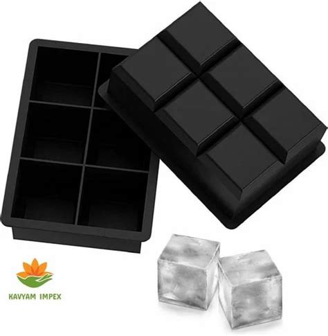 Standard Multicolor Kavyam Impex Six Cavity Silicone Ice Cube Mould At