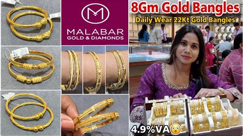 Malabar Gold Bangles Designs Gm Starts Light Weight Daily Wear Gold