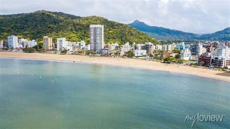 Matinhos pr aerial view of mansa beach in caiobá paraná wall