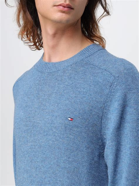 Tommy Hilfiger Outlet Crew Neck Sweater Blue Tommy Hilfiger Sweater Mw0mw33100 Online At