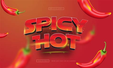 Premium Vector Spicy Hot Text Effect Editable