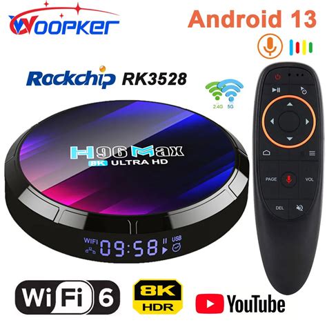 Woopker H Max Android Rk Tv Box K K Gb Gb G G Wifi