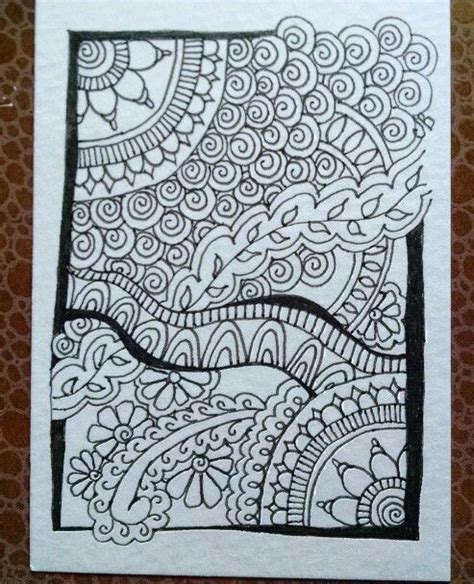 J Beland Zentangle Atc Zentangle Drawings Zen Art Pattern Art