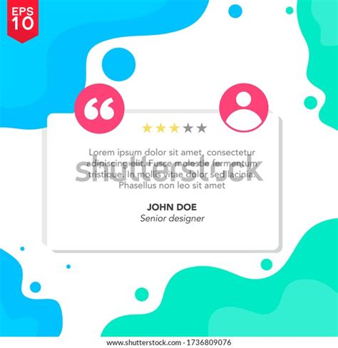 Testimonial Quotes Template Text Placeholder Websites Stock Vector (Royalty Free) 1736809076