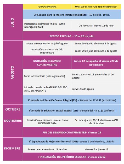 Calendario Acad Mico Instituto Superior De Tiempo Libre Y Recreaci N