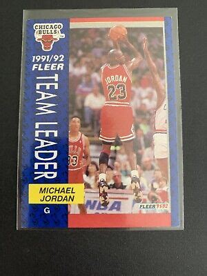 Michael Jordan Team Leader 1991 92 Fleer 375 Basketball Card EBay