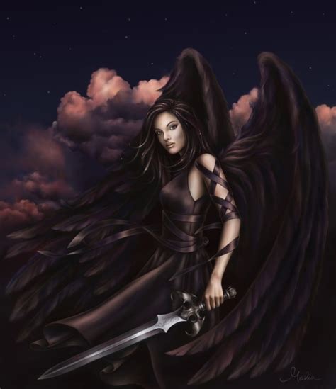 Black Winged Warrior Angel Dark Angel Angel Warrior Fallen Angel