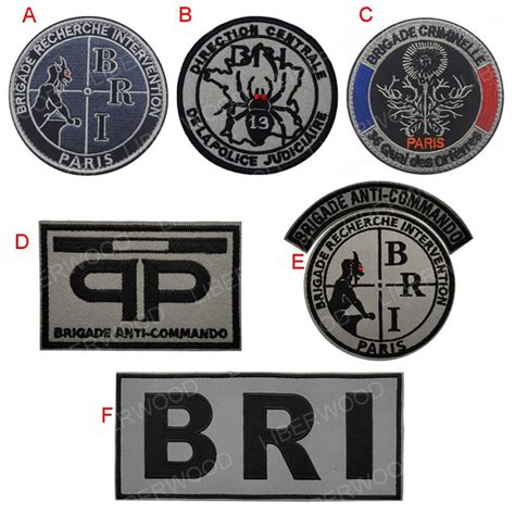 6 Styles France French Patch Tactical Military RAID BRI GIGN Uniform ...