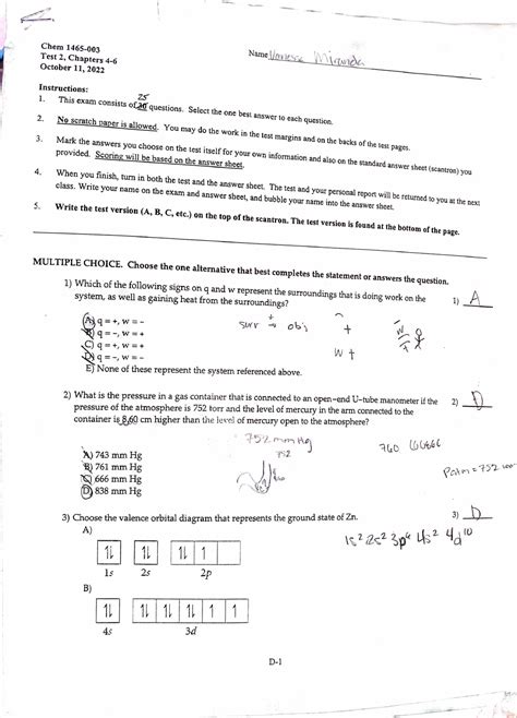 Chem Chapter Test Chem Test Chapters October