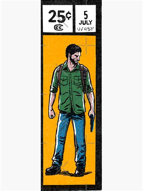 Comic Book Corner Box Joel The Last Of Us Fan Art Sticker For Sale By Markscicluna Redbubble