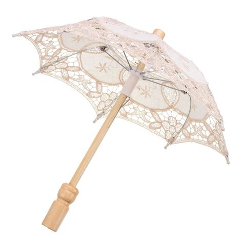 Lace Elegant Embroidered Parasol Umbrella For Bridal Wedding Party Prop