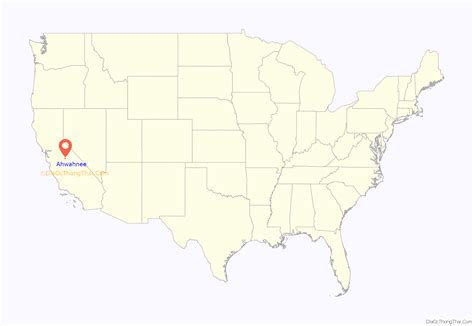 Map of Ahwahnee CDP - Thong Thai Real