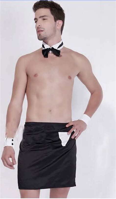 Sexy Waiter Cosplay Costume Male Attendant Role Play Clothing Men