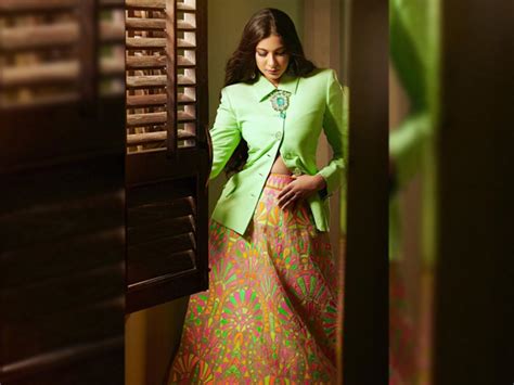 Rhea Kapoor In Green Blazer And Handcrafted Lehenga By Abu Jani Sandeep ...