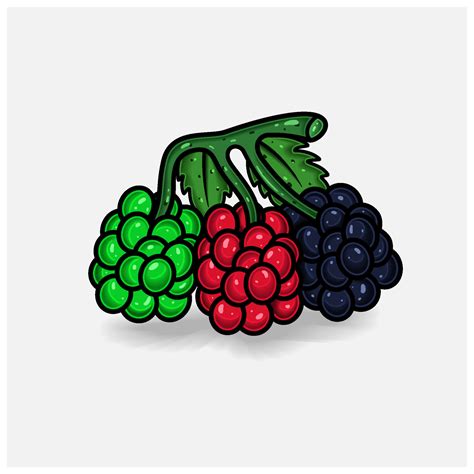 Raspberry Fruit Cartoon With Simple Gradient And Details 20311517