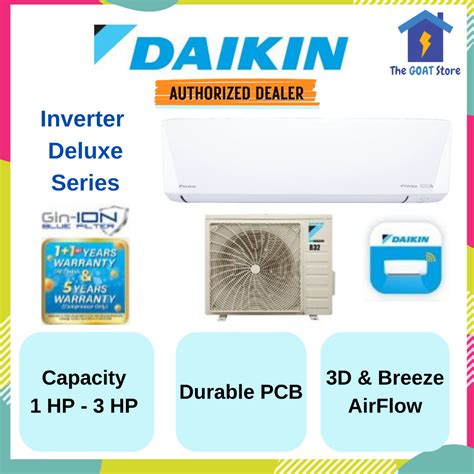 Daikin Wall Mounted Air Conditioner Inverter Deluxe Ftku Series 1hp