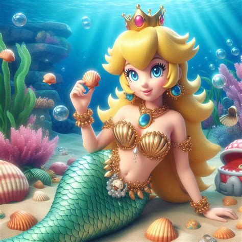 AI Art: Princess Peach Showtime! Mermaid by MagicianPendragon on DeviantArt