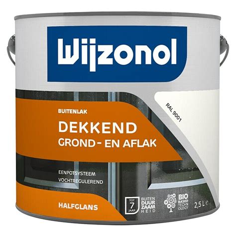 Wijzonol Kleurlak Dekkend Halfglans Ral 9001 Crèmewit Crèmewit