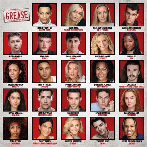 Grease Full Cast Announced Winter Gardens Blackpool