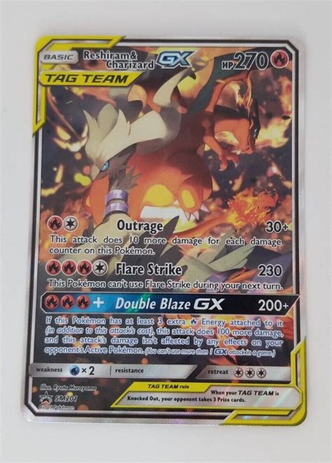 Mavin | FULL ART Reshiram & Charizard GX ULTRA RARE SM Black Star Promo ...