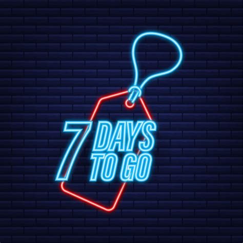 Premium Vector Days To Go Countdown Timer Neon Icon Time Icon