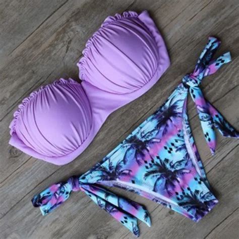 Bikini Push Up sirena separado mujer traje de baño sujetador traje de