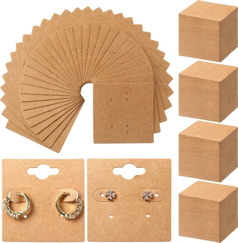 Amazon 300 Pcs Paper Earring Cards For Selling Stud Kraft Earring