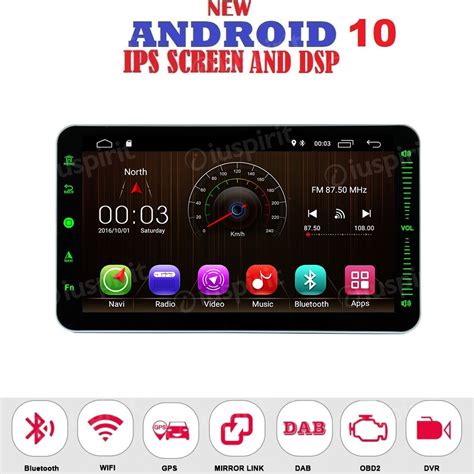 ANDROID 10 Autoradio 1 DIN Navigatore Universale 10 1 Pollici GPS USB