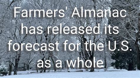 Farmers Almanac Releases Pacific Northwests 2024 Winter Outlook Youtube