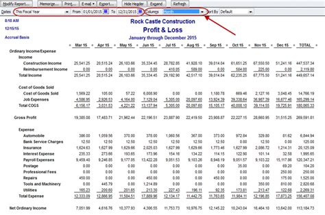 How to create a monthly Profit & Loss report in QuickBooks - Long for ...