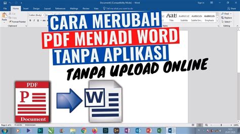 Cara Konvert Merubah File Pdf Ke Word Menggunakan Nitro Pro