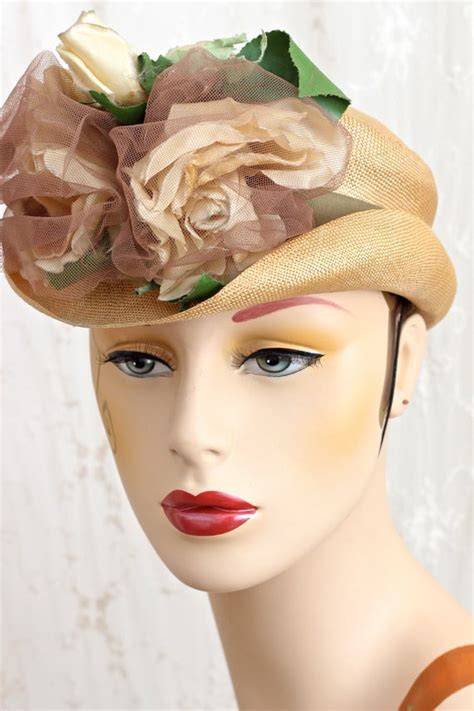 Antique Straw Hat Fascinator And Mini Hat Silk Ro Gem