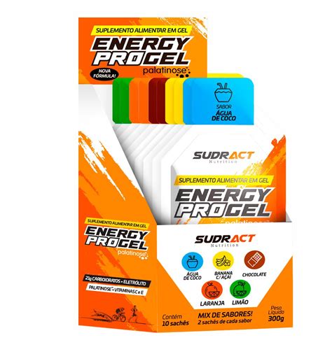 Energy Pro Gel 10 sachês de 30g Sudract Nutrition