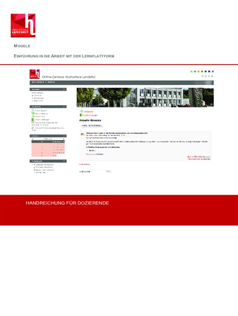 Ausfüllbar Online Kurzanleitung fr Administrator innen Moodle Docs