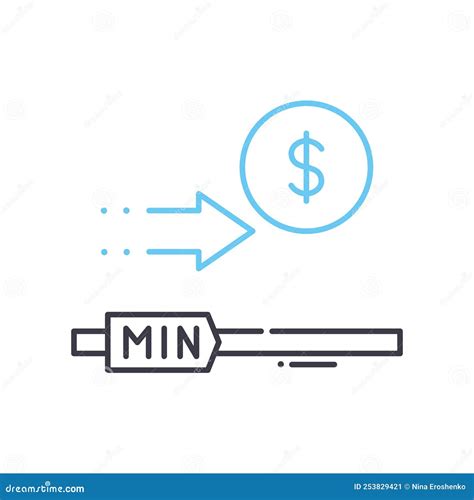 Minimum Transaction Account Line Icon Outline Symbol Vector