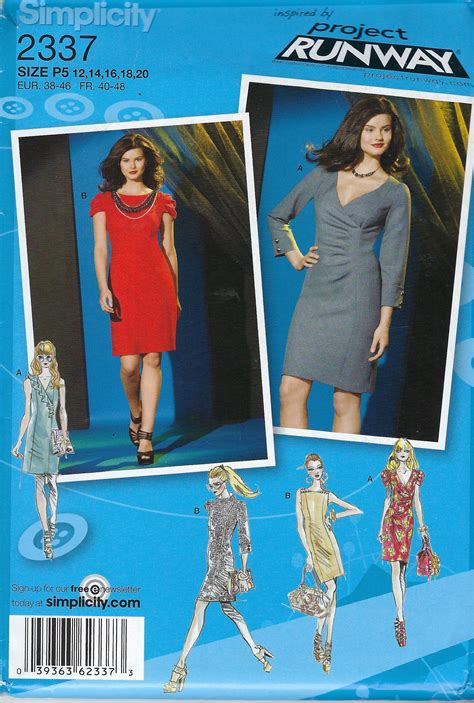 Simplicity Project Runway Sewing Pattern K2146 Sewing Instructions