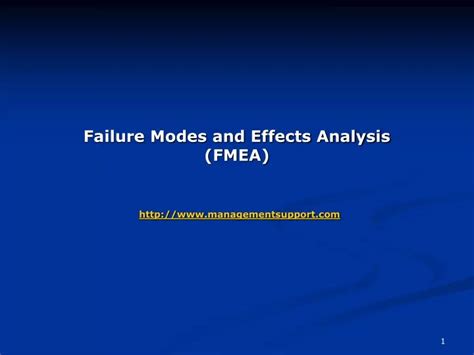 Ppt Failure Modes And Effects Analysis Fmea Managementsupport