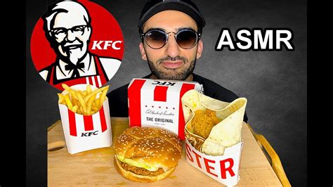 Asmr Kfc Double Chicken Zinger Spicy Twister With Fries No Talking