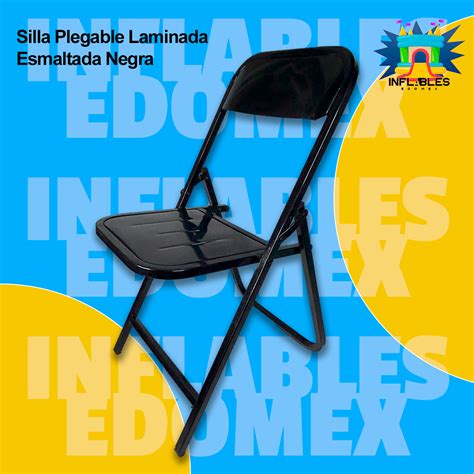 Silla Laminada Esmaltada En Negro Inflables Edomex