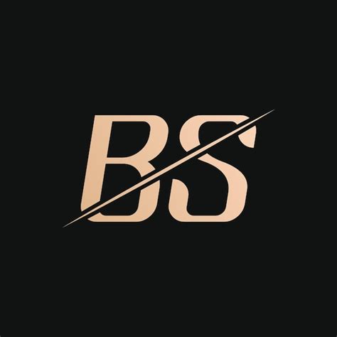 Modelo De Vetor De Design De Logotipo De Letra Bs Dourado E Preto