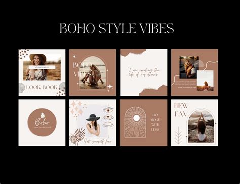 Instagram Post Templates Canva Boho Neutral Instagram Etsy