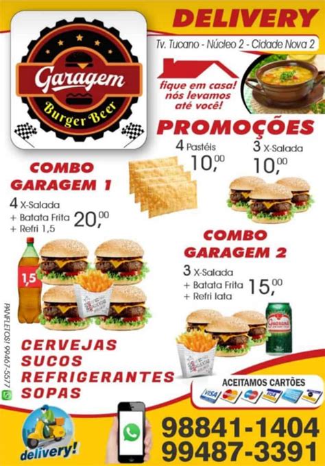 Menu Em Garagem Burger Beer Restaurante Manaus