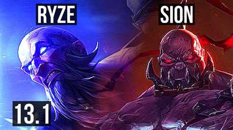 Ryze Vs Sion Mid Rank Ryze Godlike Rank Kr