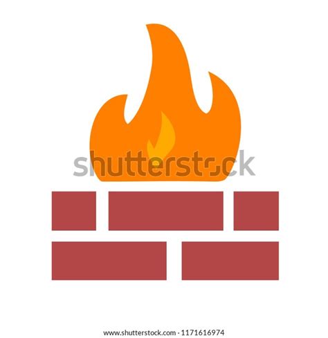 Firewall Logo Protection Cyber Security Emblem Stock Vector Royalty