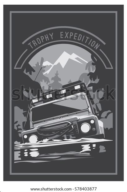 Offroad Car Logo Safari Suv Expedition Stock Vector Royalty Free